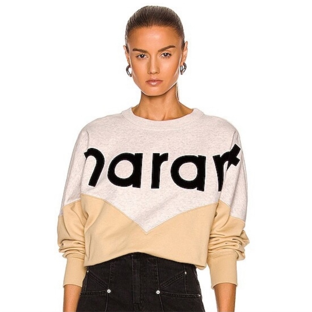 Isabel Marant Etoile Houston Flocked Logo Sweatshirt. Size 36.